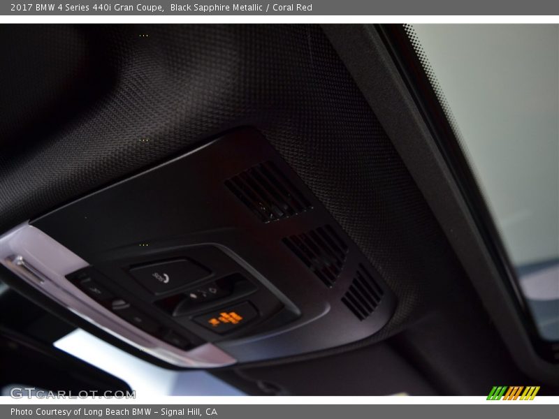 Black Sapphire Metallic / Coral Red 2017 BMW 4 Series 440i Gran Coupe
