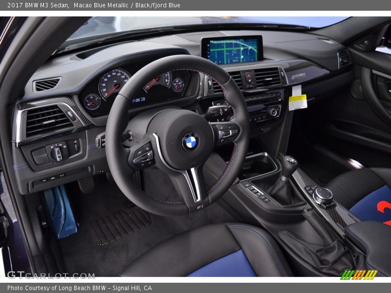  2017 M3 Sedan Black/fjord Blue Interior