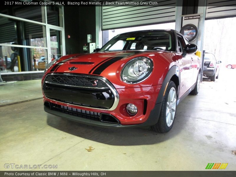 Blazing Red Metallic / Black Pearl/Mottled Grey Cloth 2017 Mini Clubman Cooper S ALL4