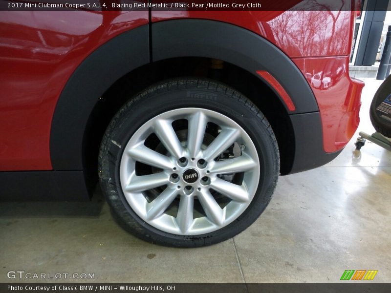 Blazing Red Metallic / Black Pearl/Mottled Grey Cloth 2017 Mini Clubman Cooper S ALL4