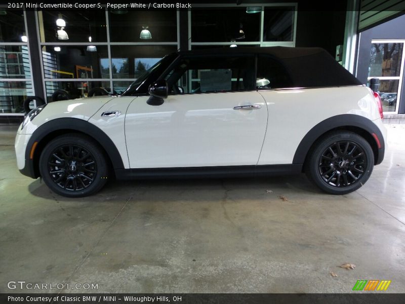 Pepper White / Carbon Black 2017 Mini Convertible Cooper S