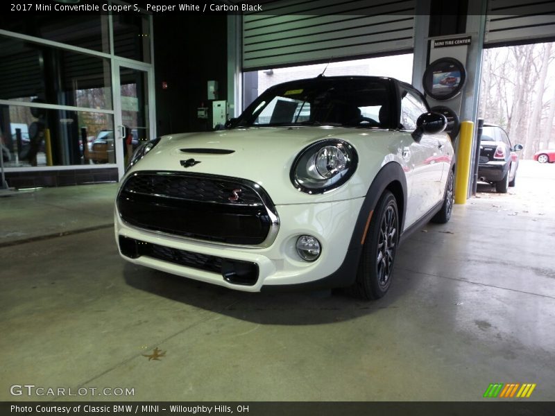 Pepper White / Carbon Black 2017 Mini Convertible Cooper S