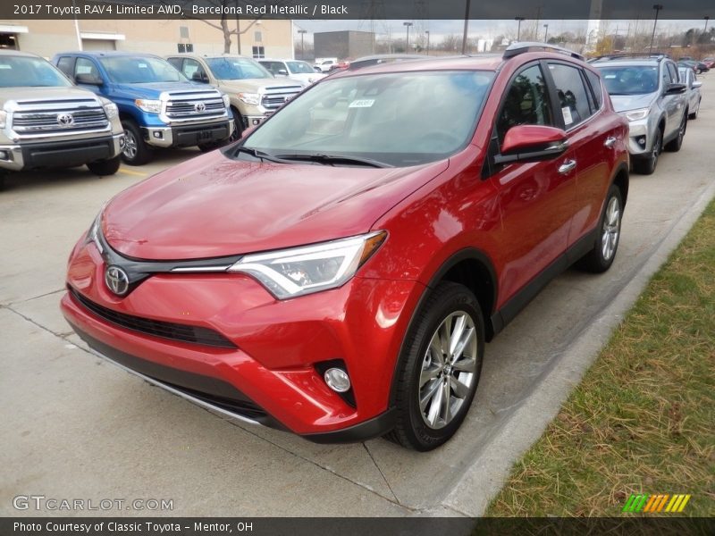 Barcelona Red Metallic / Black 2017 Toyota RAV4 Limited AWD