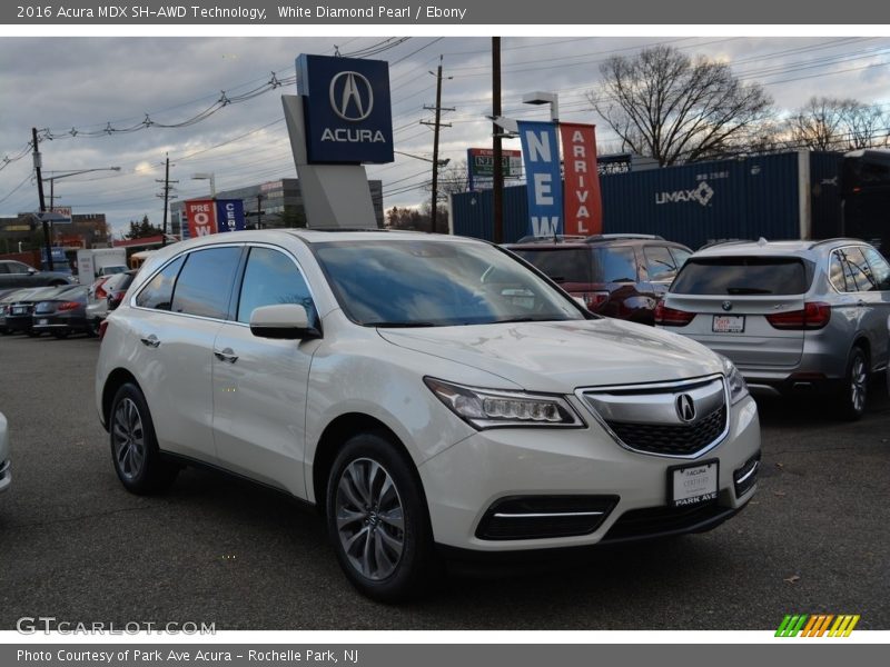 White Diamond Pearl / Ebony 2016 Acura MDX SH-AWD Technology