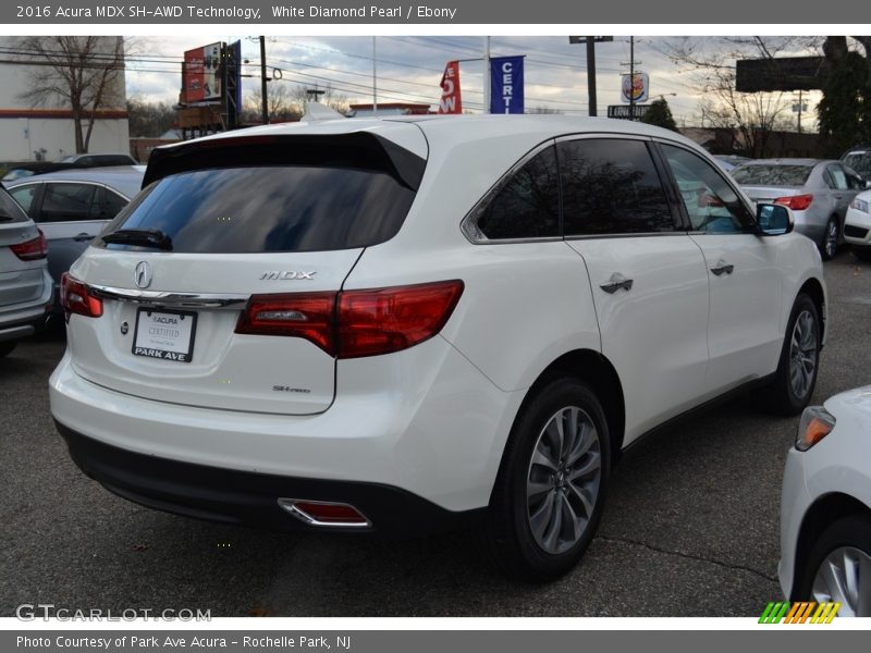 White Diamond Pearl / Ebony 2016 Acura MDX SH-AWD Technology