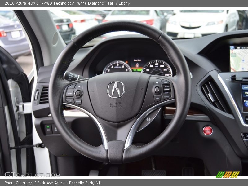 White Diamond Pearl / Ebony 2016 Acura MDX SH-AWD Technology