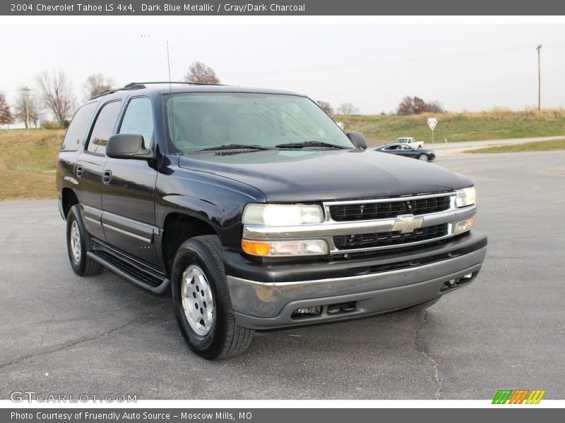 Dark Blue Metallic / Gray/Dark Charcoal 2004 Chevrolet Tahoe LS 4x4