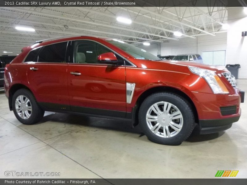 Crystal Red Tintcoat / Shale/Brownstone 2013 Cadillac SRX Luxury AWD