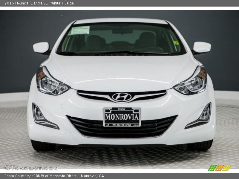 White / Beige 2016 Hyundai Elantra SE