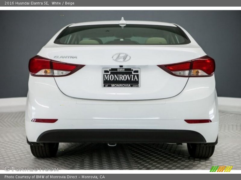 White / Beige 2016 Hyundai Elantra SE