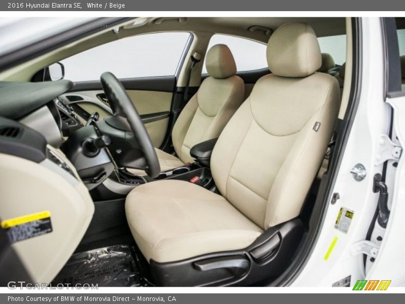 White / Beige 2016 Hyundai Elantra SE