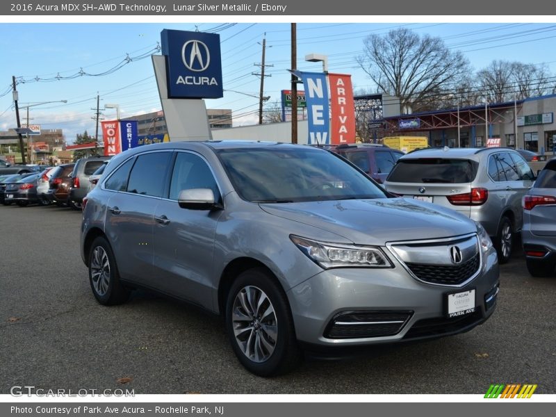 Lunar Silver Metallic / Ebony 2016 Acura MDX SH-AWD Technology