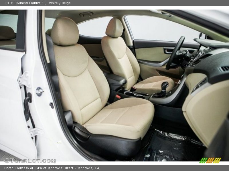 White / Beige 2016 Hyundai Elantra SE