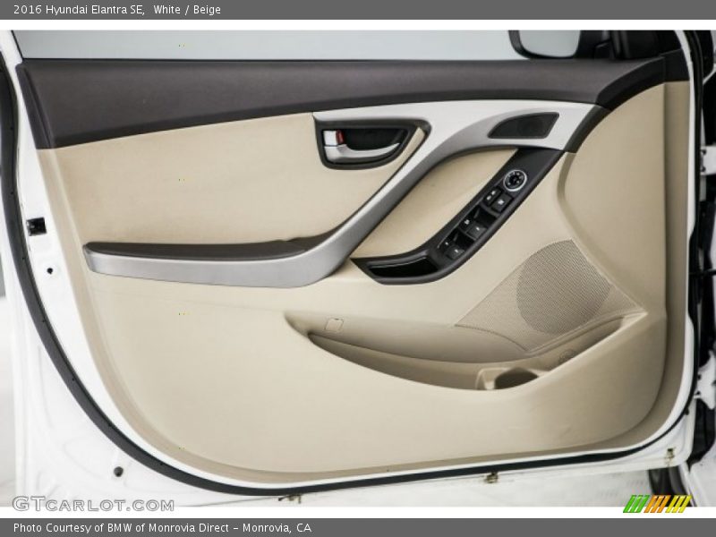 White / Beige 2016 Hyundai Elantra SE