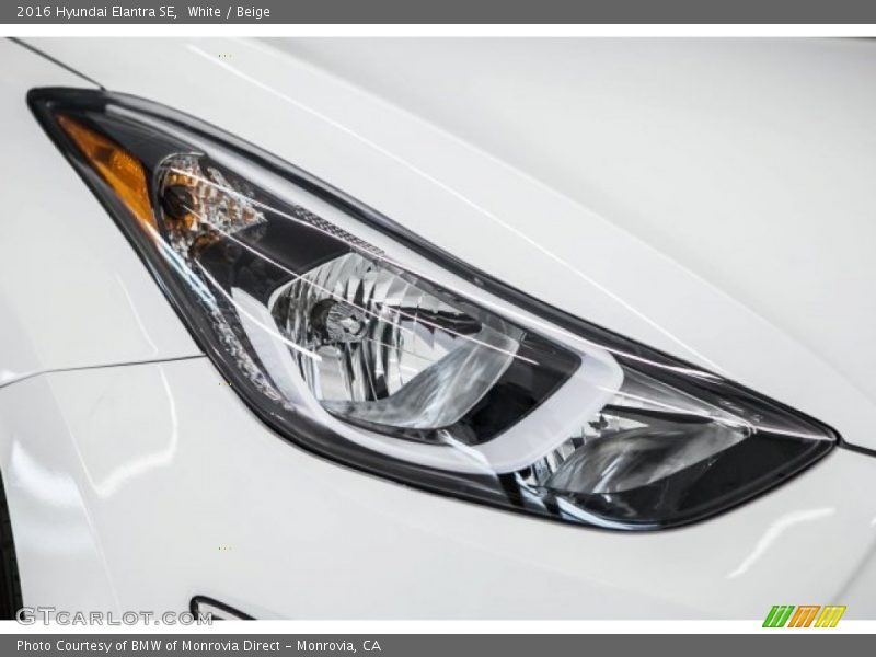 White / Beige 2016 Hyundai Elantra SE