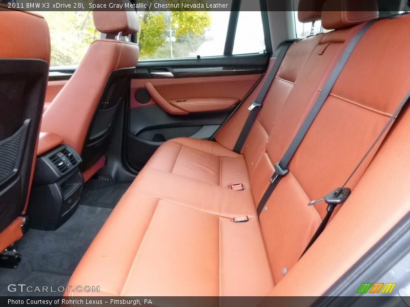 Space Gray Metallic / Chestnut Nevada Leather 2011 BMW X3 xDrive 28i