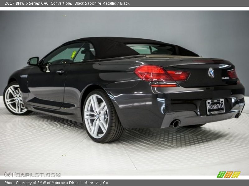 Black Sapphire Metallic / Black 2017 BMW 6 Series 640i Convertible