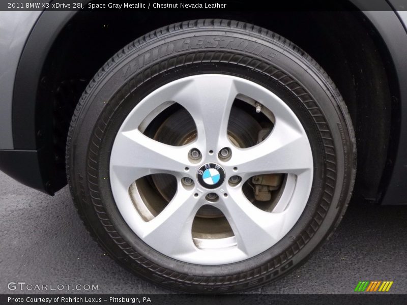 Space Gray Metallic / Chestnut Nevada Leather 2011 BMW X3 xDrive 28i
