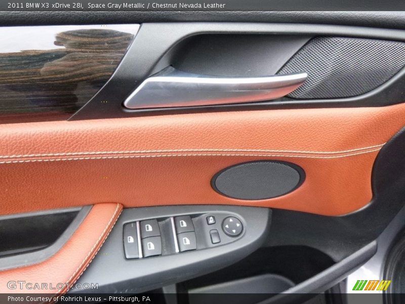 Space Gray Metallic / Chestnut Nevada Leather 2011 BMW X3 xDrive 28i