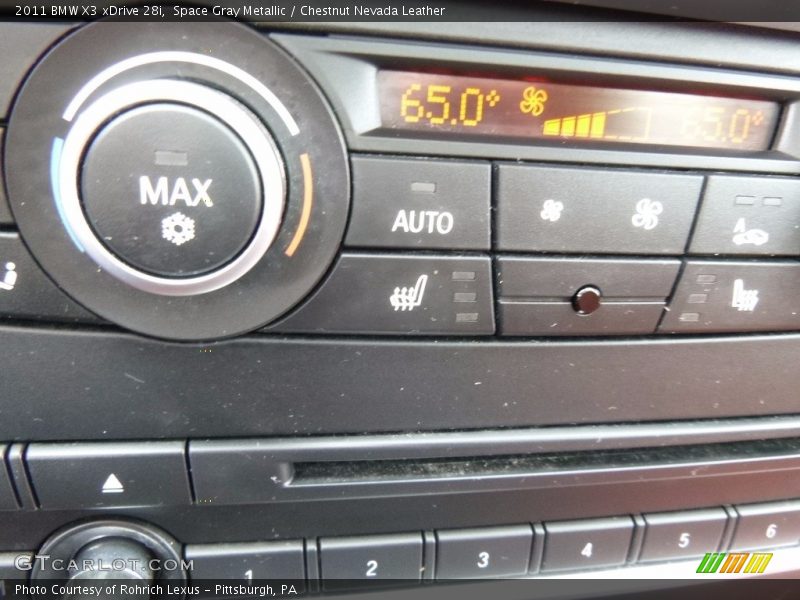 Space Gray Metallic / Chestnut Nevada Leather 2011 BMW X3 xDrive 28i