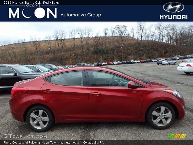 Red / Beige 2013 Hyundai Elantra GLS