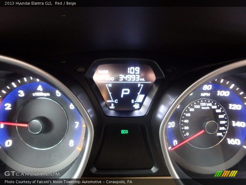 Red / Beige 2013 Hyundai Elantra GLS