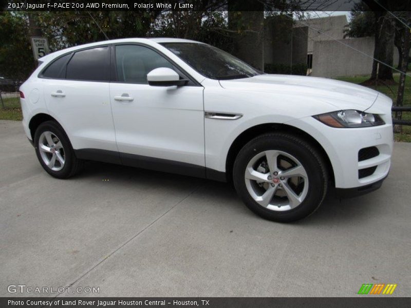 Polaris White / Latte 2017 Jaguar F-PACE 20d AWD Premium