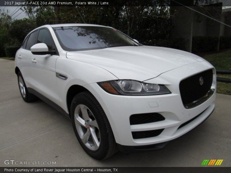 Polaris White / Latte 2017 Jaguar F-PACE 20d AWD Premium