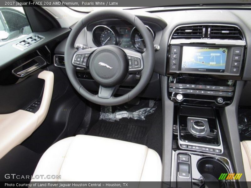 Polaris White / Latte 2017 Jaguar F-PACE 20d AWD Premium