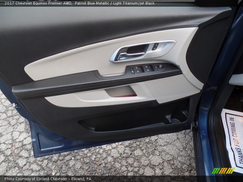 Patriot Blue Metallic / Light Titanium/Jet Black 2017 Chevrolet Equinox Premier AWD