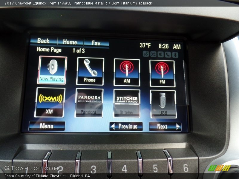 Patriot Blue Metallic / Light Titanium/Jet Black 2017 Chevrolet Equinox Premier AWD