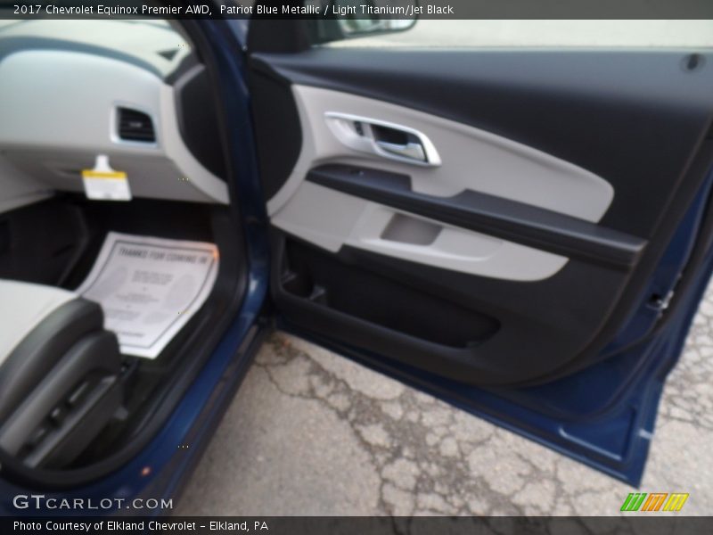 Patriot Blue Metallic / Light Titanium/Jet Black 2017 Chevrolet Equinox Premier AWD
