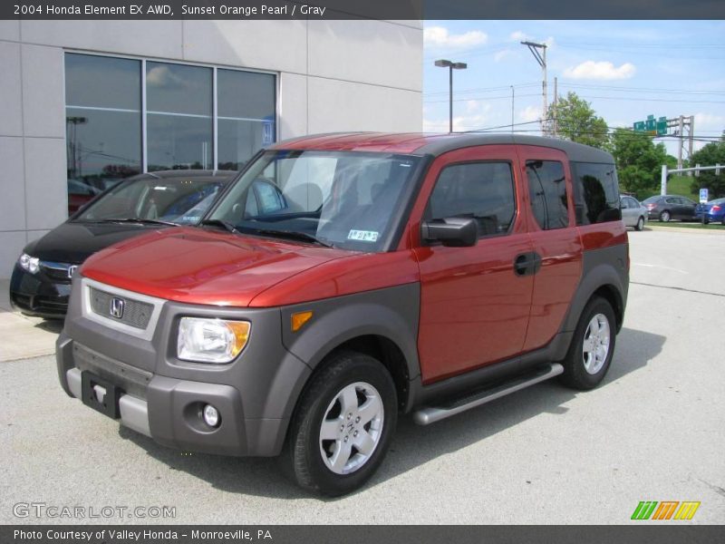 Sunset Orange Pearl / Gray 2004 Honda Element EX AWD