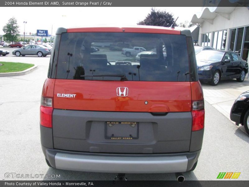 Sunset Orange Pearl / Gray 2004 Honda Element EX AWD