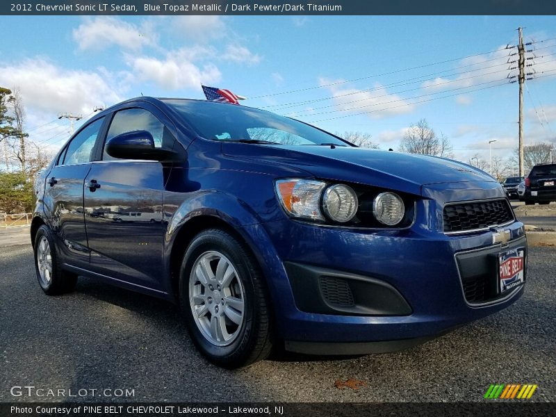 Blue Topaz Metallic / Dark Pewter/Dark Titanium 2012 Chevrolet Sonic LT Sedan