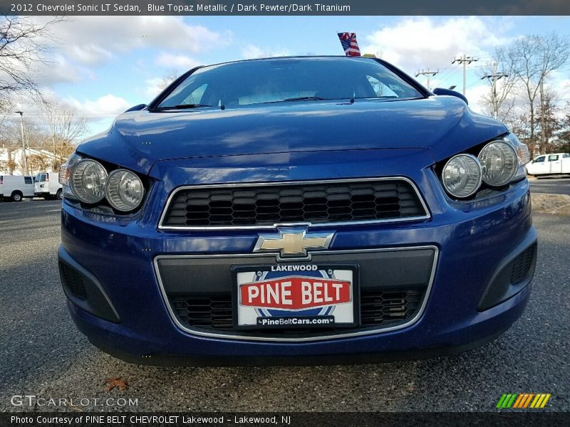 Blue Topaz Metallic / Dark Pewter/Dark Titanium 2012 Chevrolet Sonic LT Sedan