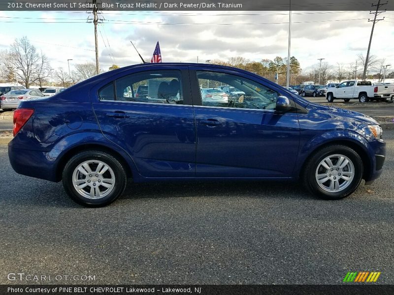 Blue Topaz Metallic / Dark Pewter/Dark Titanium 2012 Chevrolet Sonic LT Sedan