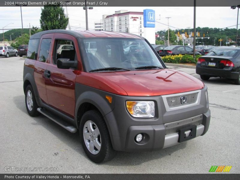 Sunset Orange Pearl / Gray 2004 Honda Element EX AWD