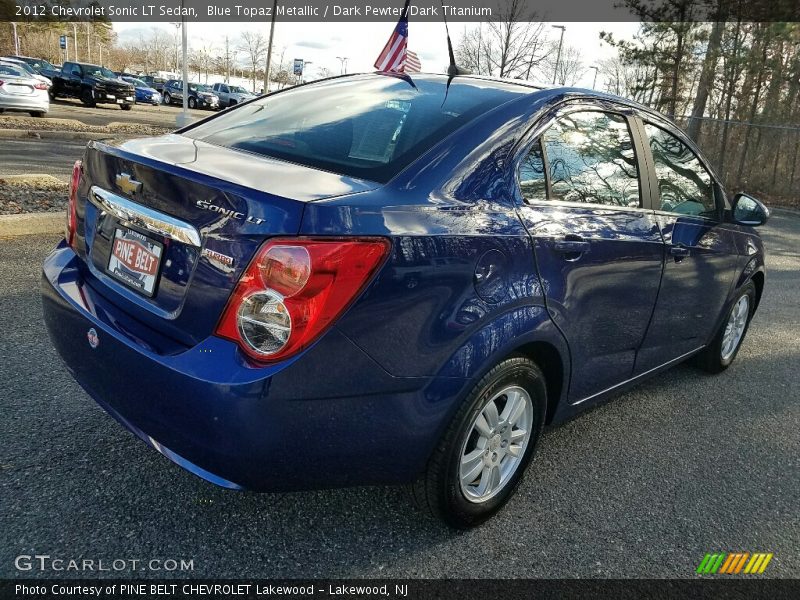 Blue Topaz Metallic / Dark Pewter/Dark Titanium 2012 Chevrolet Sonic LT Sedan
