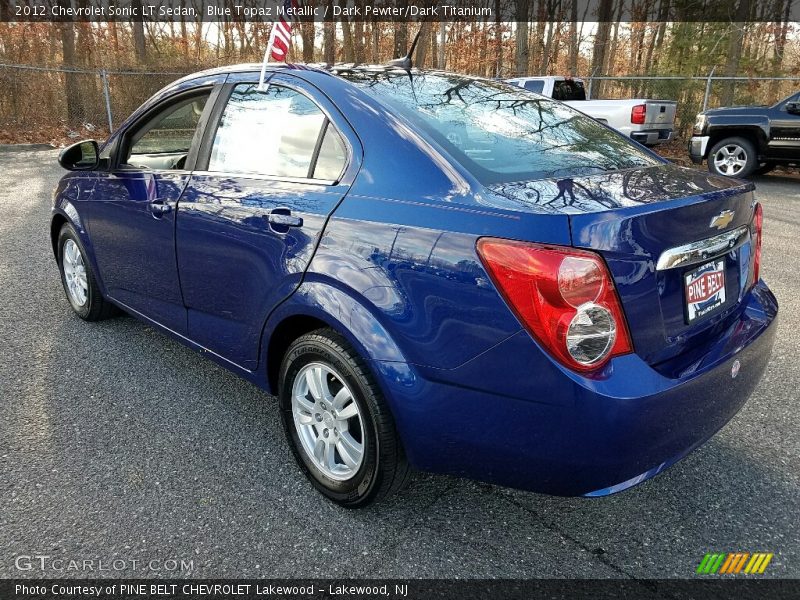 Blue Topaz Metallic / Dark Pewter/Dark Titanium 2012 Chevrolet Sonic LT Sedan