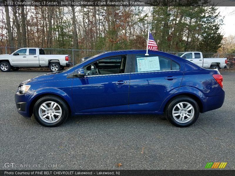 Blue Topaz Metallic / Dark Pewter/Dark Titanium 2012 Chevrolet Sonic LT Sedan