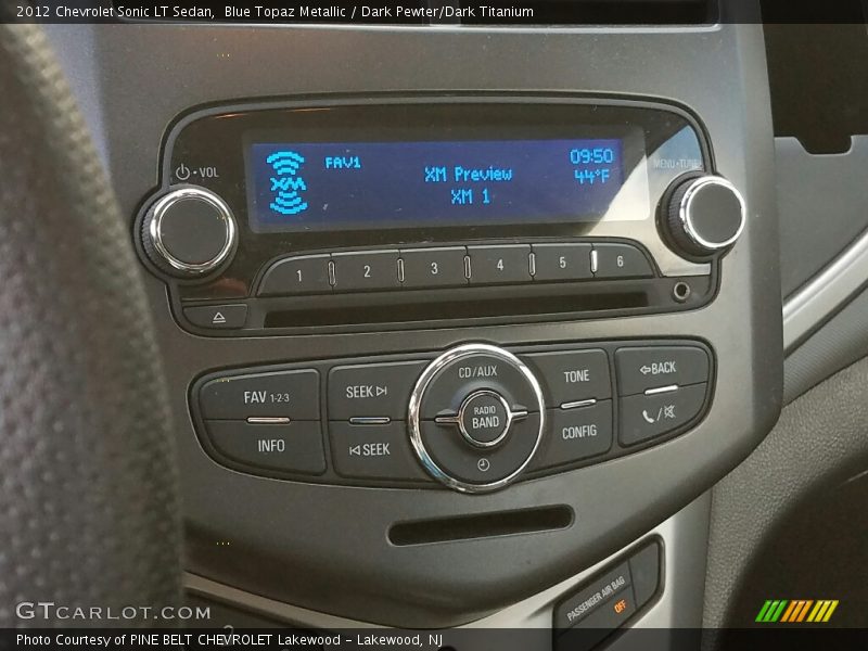 Blue Topaz Metallic / Dark Pewter/Dark Titanium 2012 Chevrolet Sonic LT Sedan