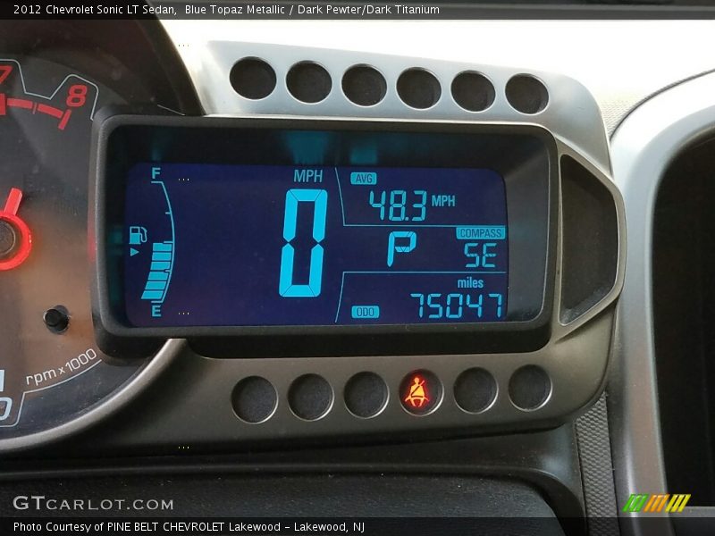 Blue Topaz Metallic / Dark Pewter/Dark Titanium 2012 Chevrolet Sonic LT Sedan