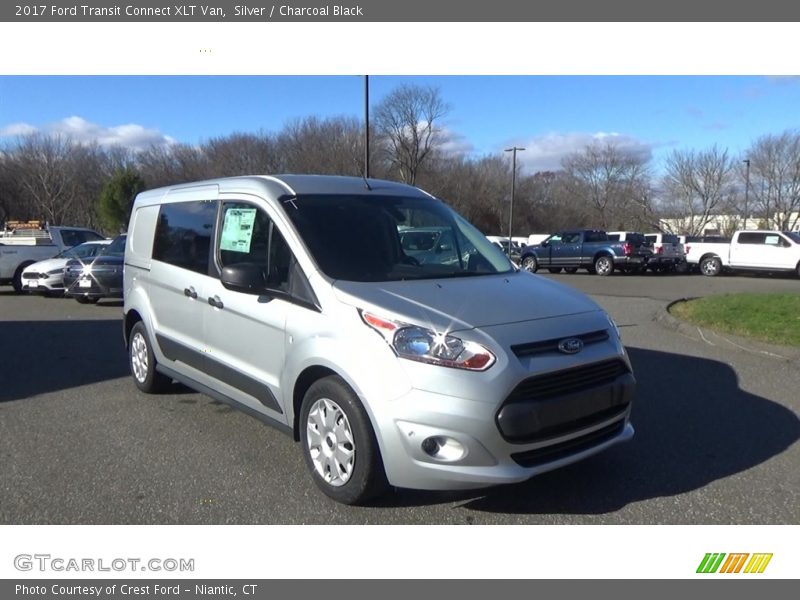 Silver / Charcoal Black 2017 Ford Transit Connect XLT Van