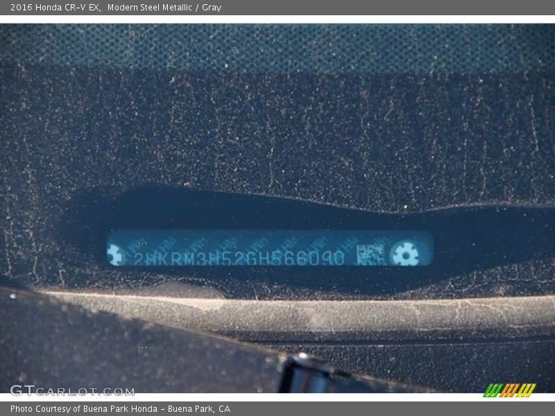 Modern Steel Metallic / Gray 2016 Honda CR-V EX