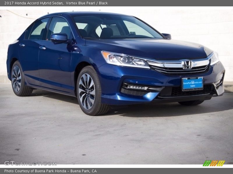 Vortex Blue Pearl / Black 2017 Honda Accord Hybrid Sedan