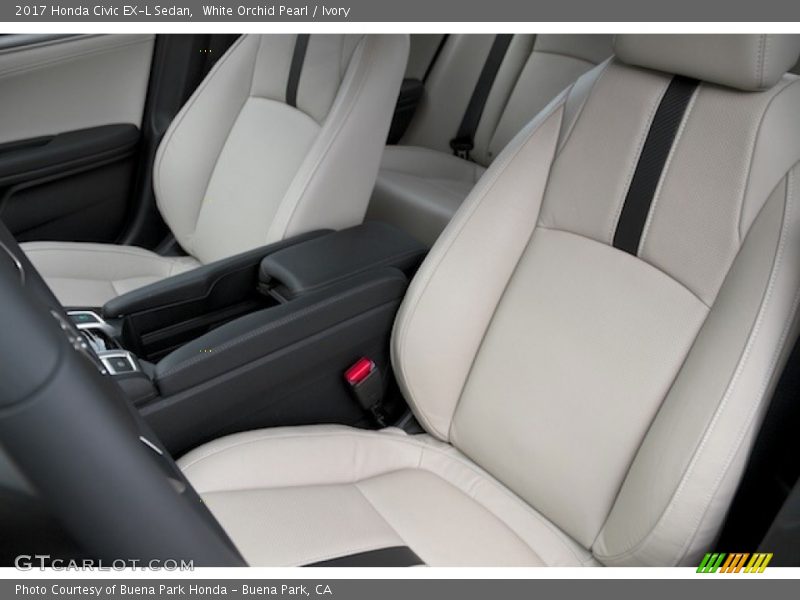 White Orchid Pearl / Ivory 2017 Honda Civic EX-L Sedan