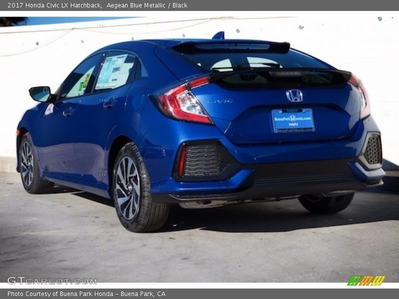 Aegean Blue Metallic / Black 2017 Honda Civic LX Hatchback