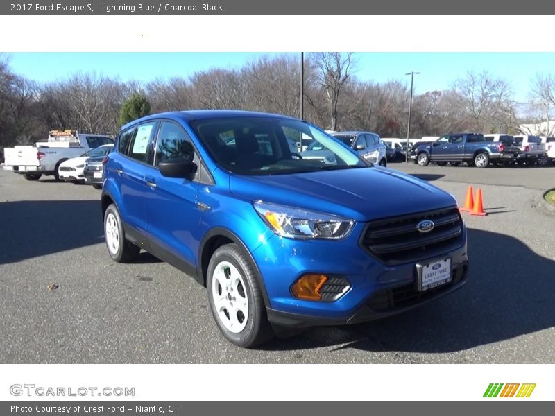 Lightning Blue / Charcoal Black 2017 Ford Escape S