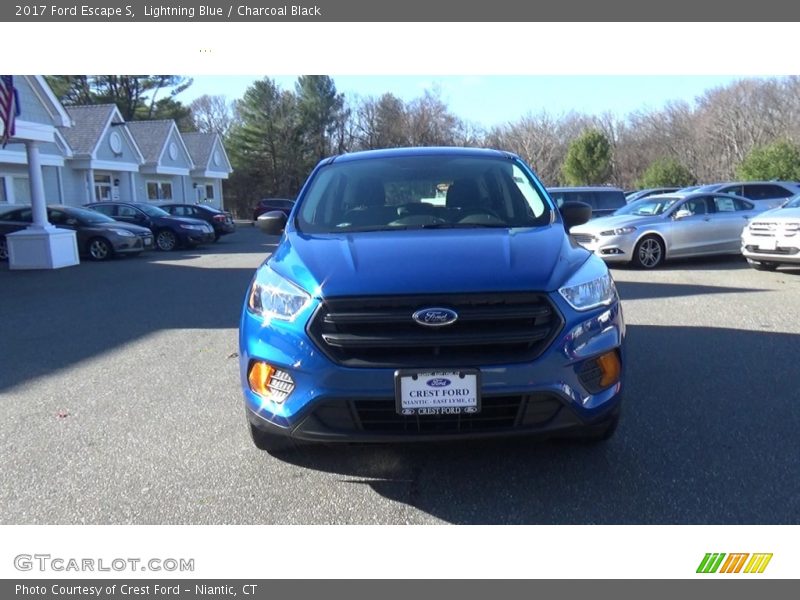 Lightning Blue / Charcoal Black 2017 Ford Escape S